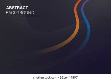 Quiet abstract wavy shapes background. Modern and simple dark backdrop.
