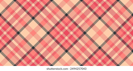 Quiet background pattern plaid, coat vector seamless fabric. Idyllic texture tartan textile check in red and orange colors palette.