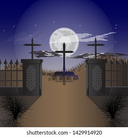 quiet and beautiful, the atmosphere at night is decorated with moonlight