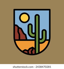 Quiet desert graphic illustration vector art t-shirt design