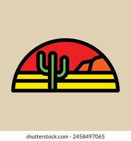 Quiet desert graphic illustration vector art t-shirt design