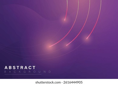 Quiet digital technology background. Light effect, Internet network connection, speed transfer data communication, cyber nano information. Modern Pink purple cyber light trails.