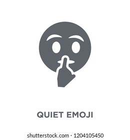 Quiet Emoji Icon. Quiet Emoji Design Concept From Emoji Collection. Simple Element Vector Illustration On White Background.