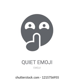 Quiet emoji icon. Trendy Quiet emoji logo concept on white background from Emoji collection. Suitable for use on web apps, mobile apps and print media.