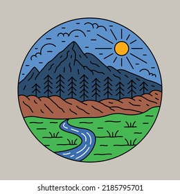 Quiet nature graphic illustration vector art t-shirt design
