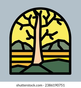 Quiet nature graphic illustration vector art t-shirt design