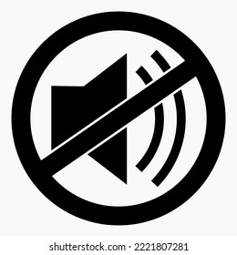 Silencio. No fuerte. Mantente callado. No hay sonido. Icono de vector de línea comercial para sitios web y diseño plano minimalista móvil.