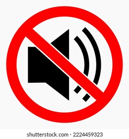 Quiet. Not loud. Keep quiet. No sound. Commercial line vector icon for websites and mobile minimalistic flat design.