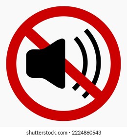 Quiet. Not loud. Keep quiet. No sound. Commercial line vector icon for websites and mobile minimalistic flat design.