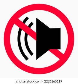 Quiet. Not loud. Keep quiet. No sound. Commercial line vector icon for websites and mobile minimalistic flat design.