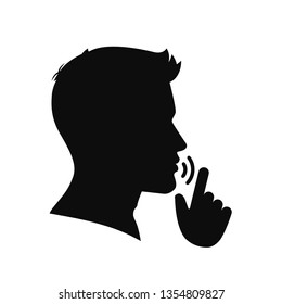 Quiet, Please. Keep Silence Symbol. Keep Quiet Sign – Vector