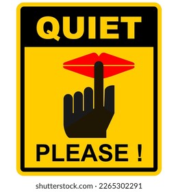 Silencio Por favor, firma con texto