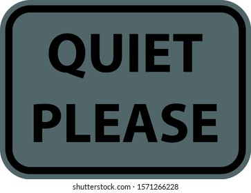 Quiet Please Sign Vector Illustration Stock Vector (Royalty Free ...