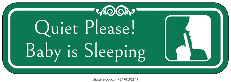 Ruhiges Warnschild und Etiketten