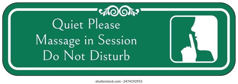 Quiet please warning sign and labels