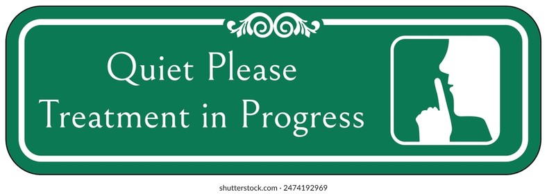 Quiet please warning sign and labels