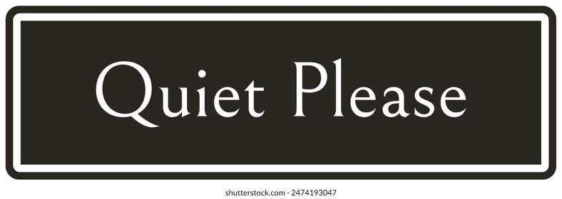 Ruhiges Warnschild und Etiketten