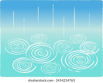 Un fondo de imagen de lluvia silencioso dibujado con un pincel.
