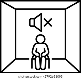 Quiet room decompression sensory space sanctuary icon