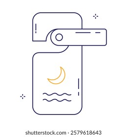 Quiet Room Door Hanger Vector Icon Design