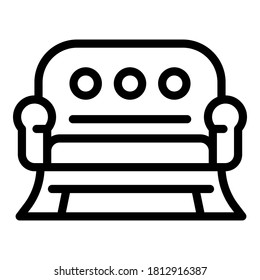 Quiet spaces sofa icon. Outline quiet spaces sofa vector icon for web design isolated on white background