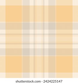 Quiet texture pattern vector, customize background plaid seamless. Tablecloth textile check fabric tartan in light and amber colors.