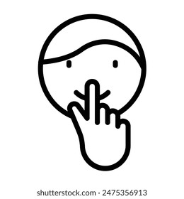 Quiet Vector Line Icon Design