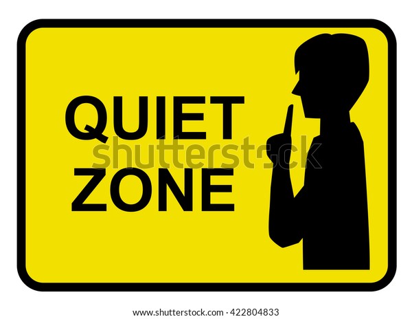 Quiet Zone Concept Vector Yellow Background Stock Vector (Royalty Free ...