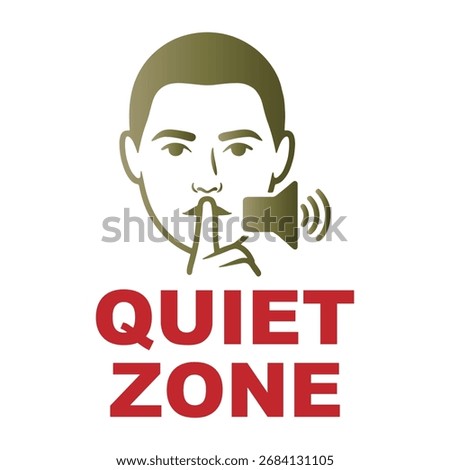 Quiet Zone Icon – Silence Area Vector Symbol for Noise-Free Spaces