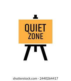 quiet zone sign on white background