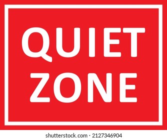 Quiet Zone Sign Silence Icon Poster Stock Vector (Royalty Free ...