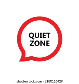 Quiet Zone Sign. Vector Icon