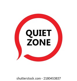 quiet zone sign. vector icon