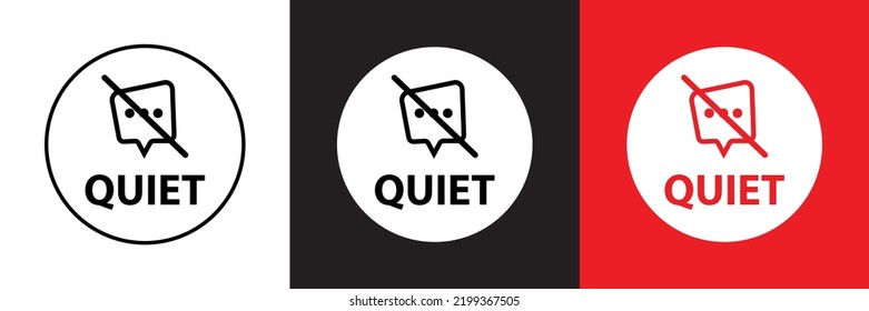 Quiet Zone Sign Vector Icon Stock Vector Royalty Free 2199367505