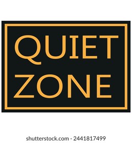 quiet zone sign. vector icon