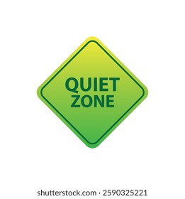 quiet zone sign. vector icon