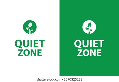 quiet zone sign. vector icon