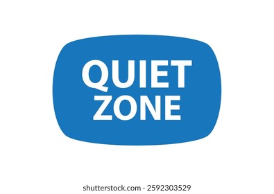 quiet zone sign. vector icon