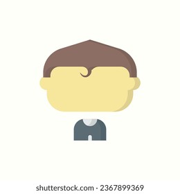 quiff flat icon, isolated icon in light background, perfect for website, blog, logo, graphic design, social media, UI, mobile app