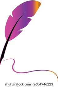 Quile Pen Logo with gradient Color