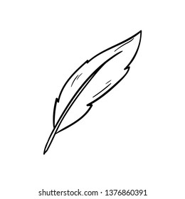 Quill doodle vector drawing 