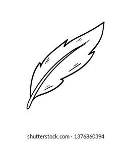 Quill doodle vector drawing 