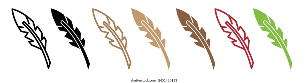 Quill Feather Pen Icon for Classic Writing and Lightweight Materials