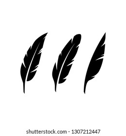 quill Feather Pen Logo Elegant design vector template