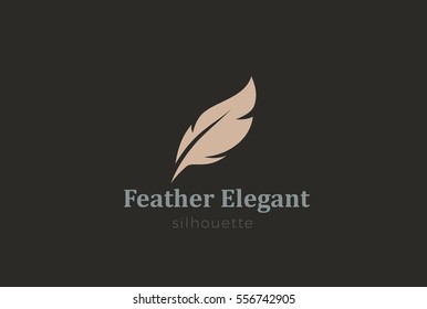 Quill Feather Pen Logo Elegant Design Vector Template.
Law, Legal, Lawyer, Copywriter, Writer, Stationary Logotype Concept Icon