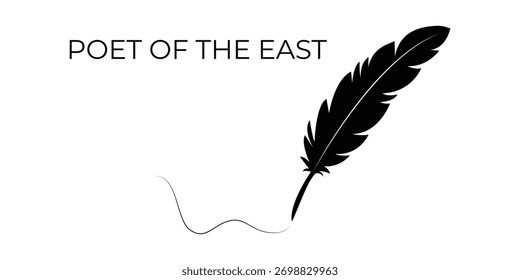 Quill pena caneta vetor ilustração para poeta, escritor, autor e caligrafia logotipo design