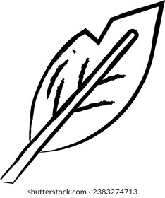 Quill hand drawn vector illustration
