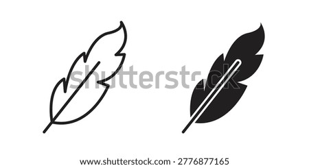 Quill icon elements. A modern flat and line icons set
