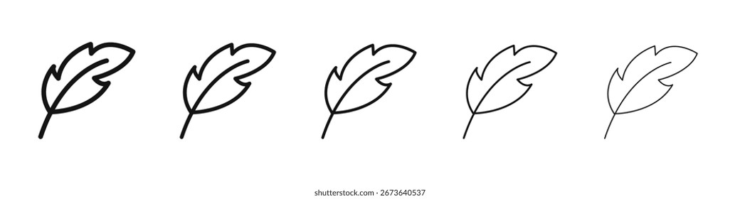 Quill icon flat illustration set logo
