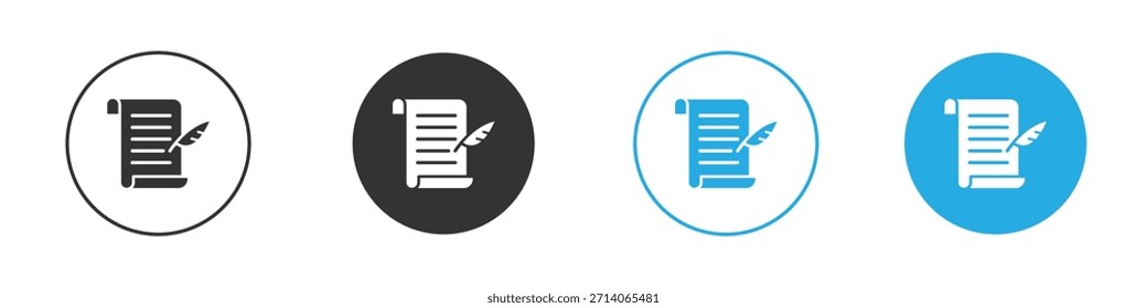 Quill icon. Graphic icon design template